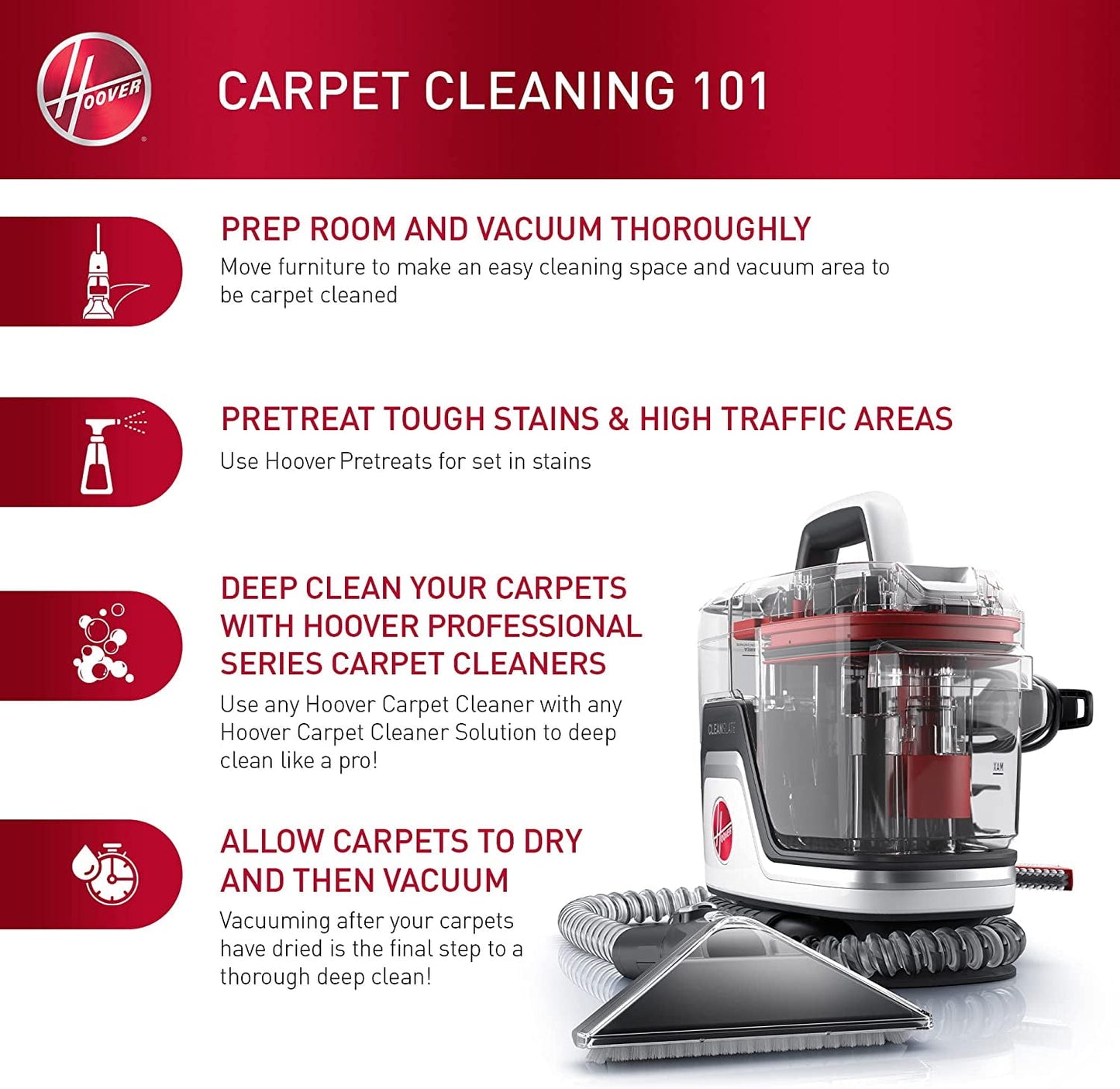 Portable Hoover 3.8 CleanSlate Carpet Refurb