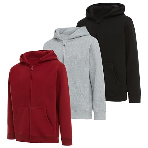 PURE CHAMP Boys 3‑Pack Fleece Hoodie, Pullover & Zip‑Up