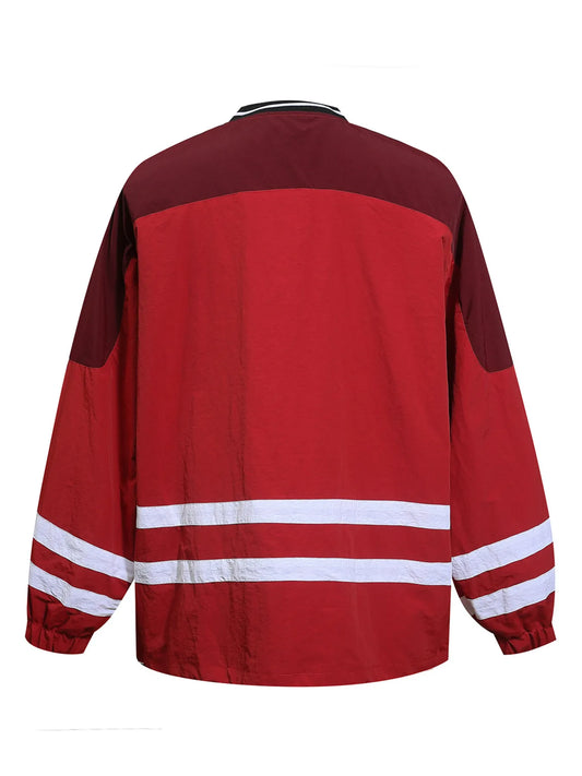 Men's Letter Lace Up Long Sleeve Top