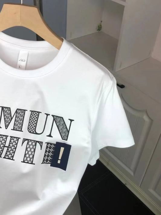 Men's Plus Size Letter Graphic Round Neck T-Shirt