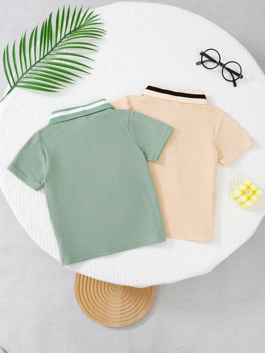 Children's Unicorn Embroidered Short Sleeve Polo