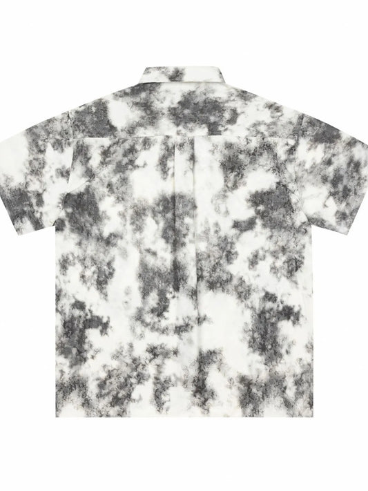 Men's Tie-Dye Print Short Sleeve Shirt