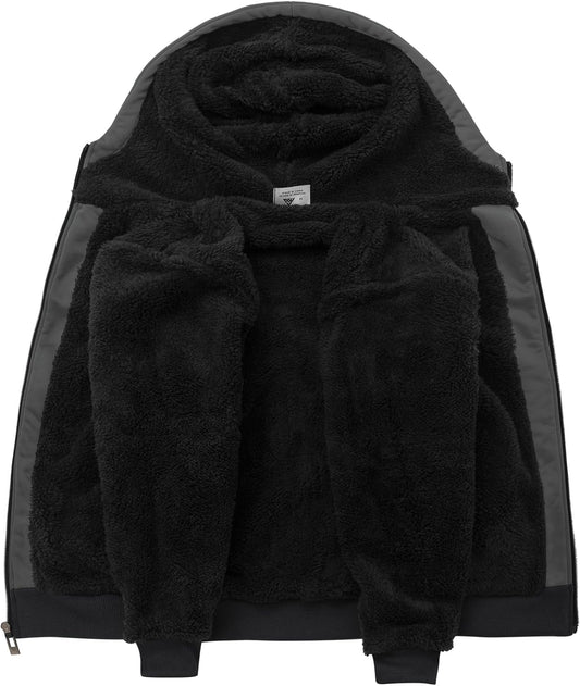 LLdress Boys Fleece Sherpa Hoodie Heavyweight Warm Coat