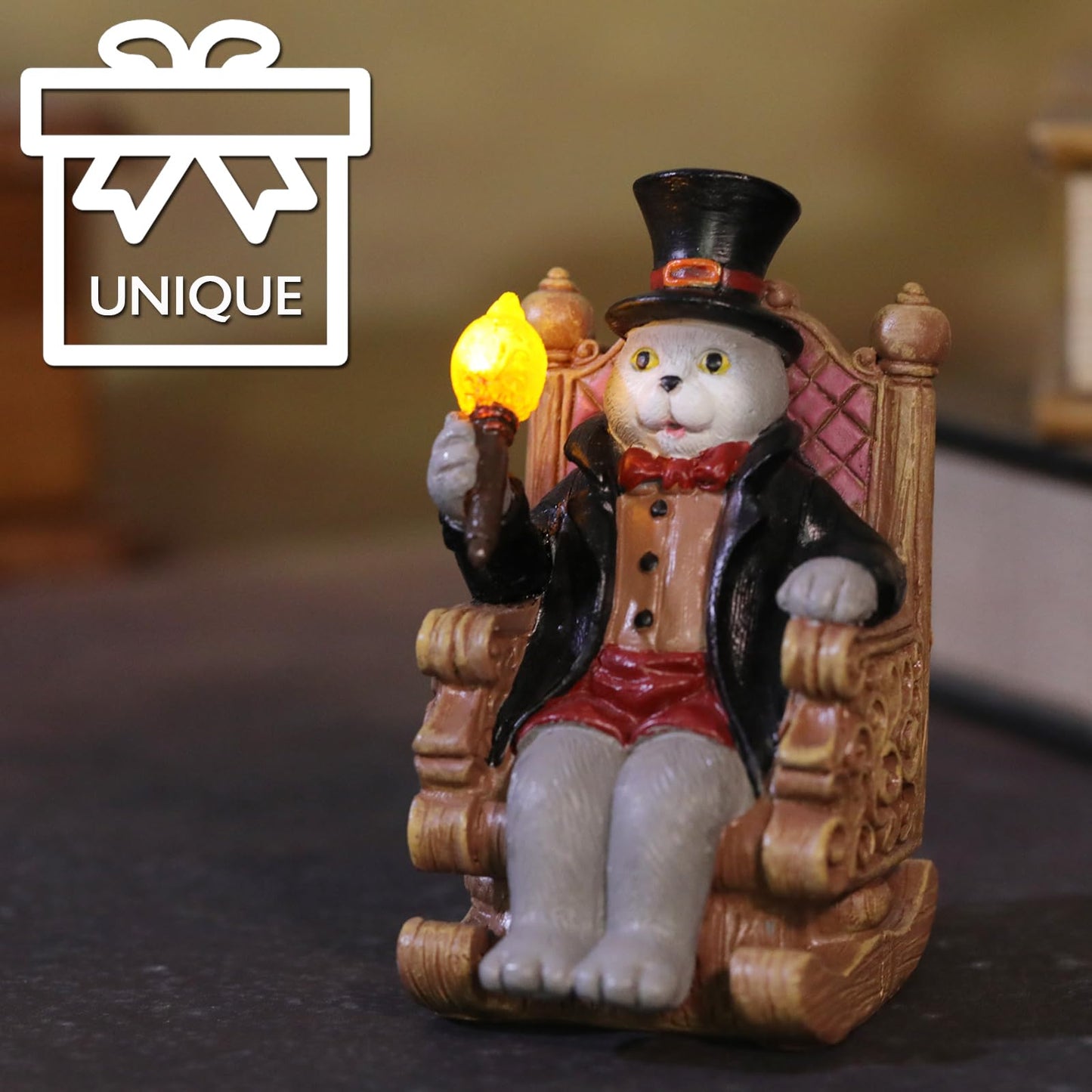 FOXMIS Miniature Frog Garden Statue Gifts Fall Halloween Decorations Fairy