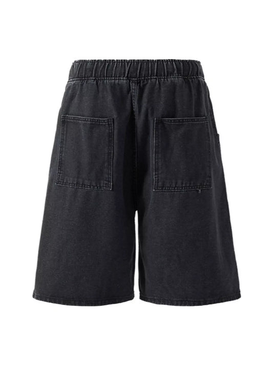 Men's Plus Size Loose Fit Wash Denim Shorts