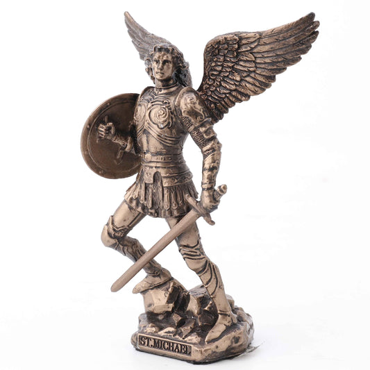 Veronese Design 4.2 Inch Archangel Saint Michael Painted Bronze Finish
