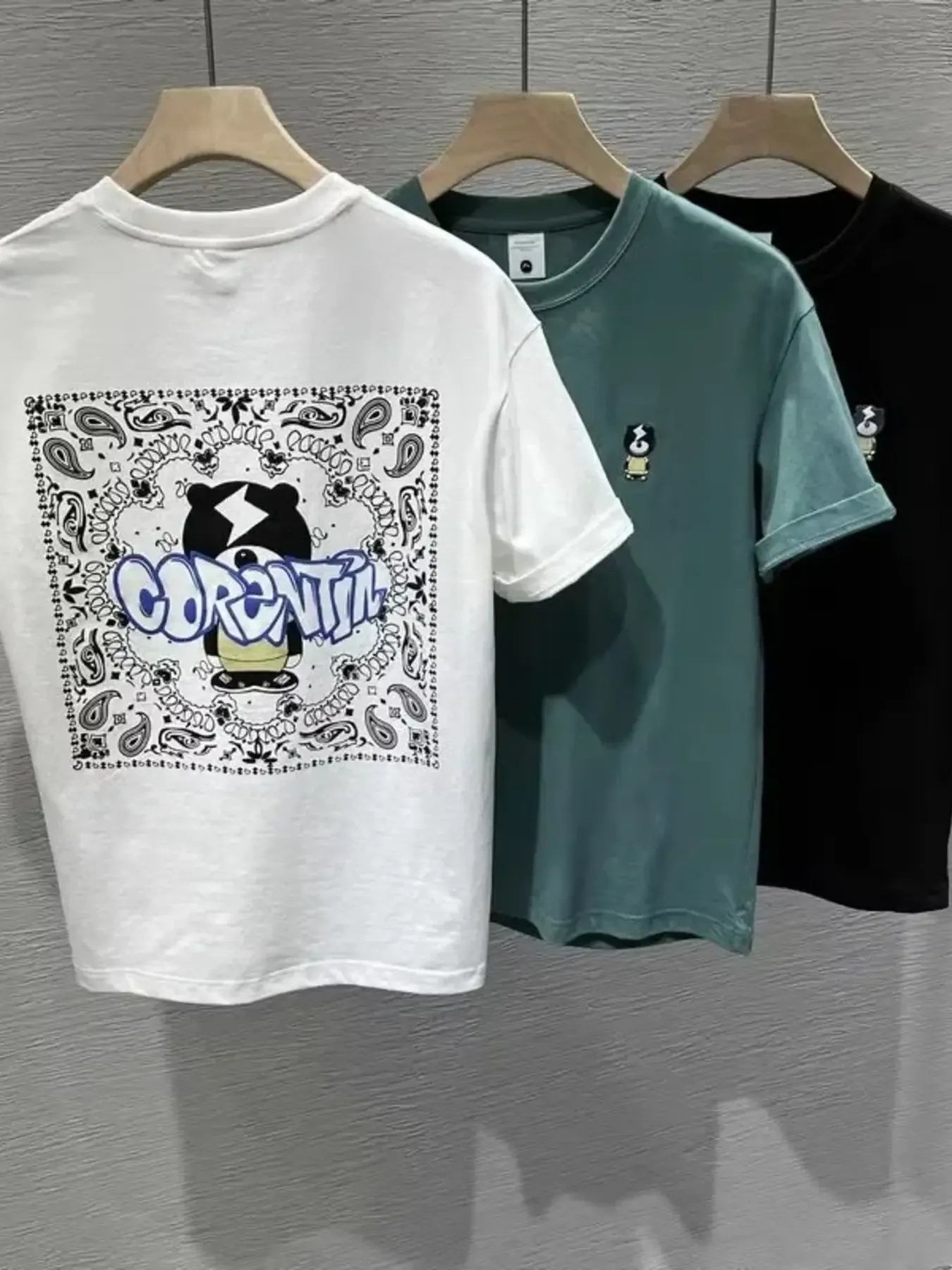 Men's Full Size Graphic Round Neck T-Shirt Plus Size