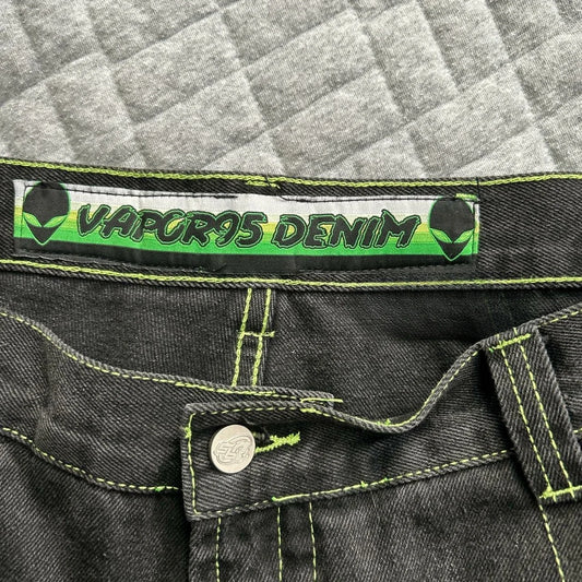 Jeans Spring and Autumn European and American wide-leg loose alien pattern trousers