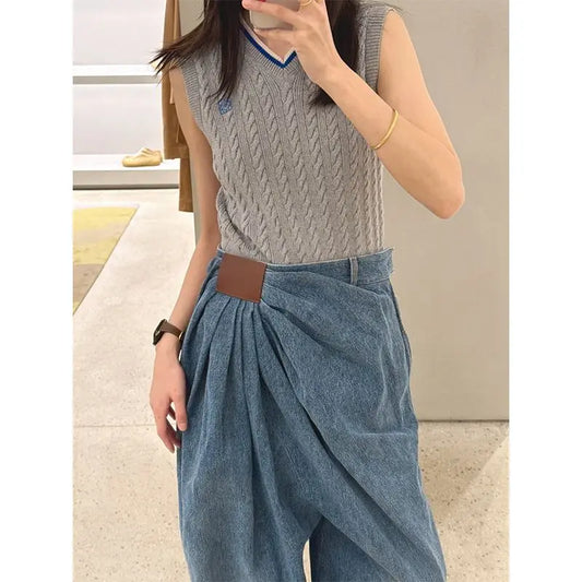 Jeans Women Loose Style Large Size Fashion Street Style Casual Girls Jeans