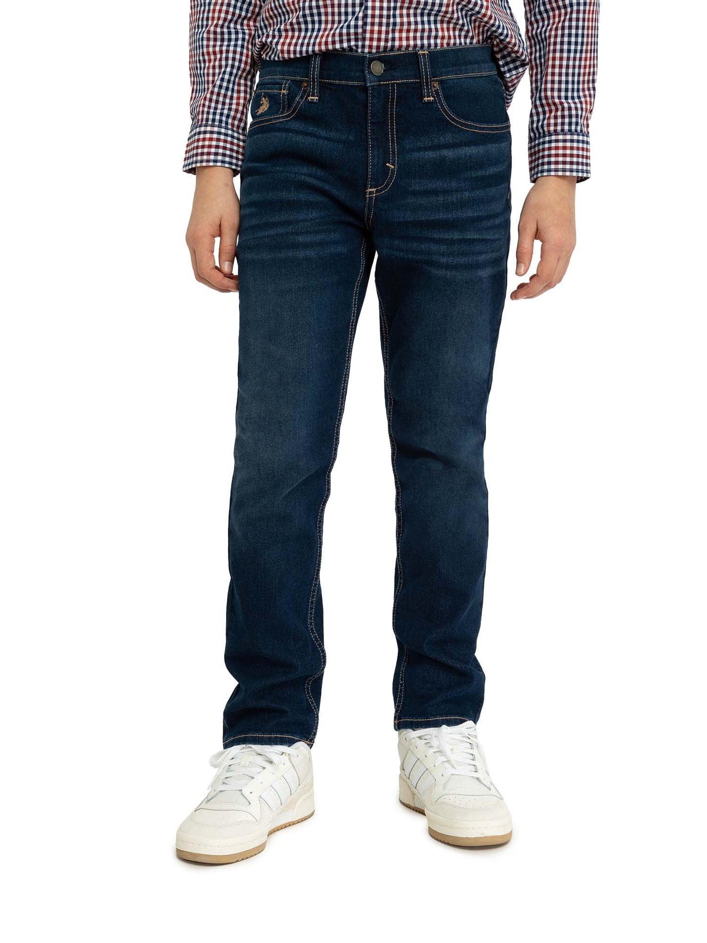 U.S. Polo Assn. Boys Straight Knit Denim Jean, Sizes 4-18