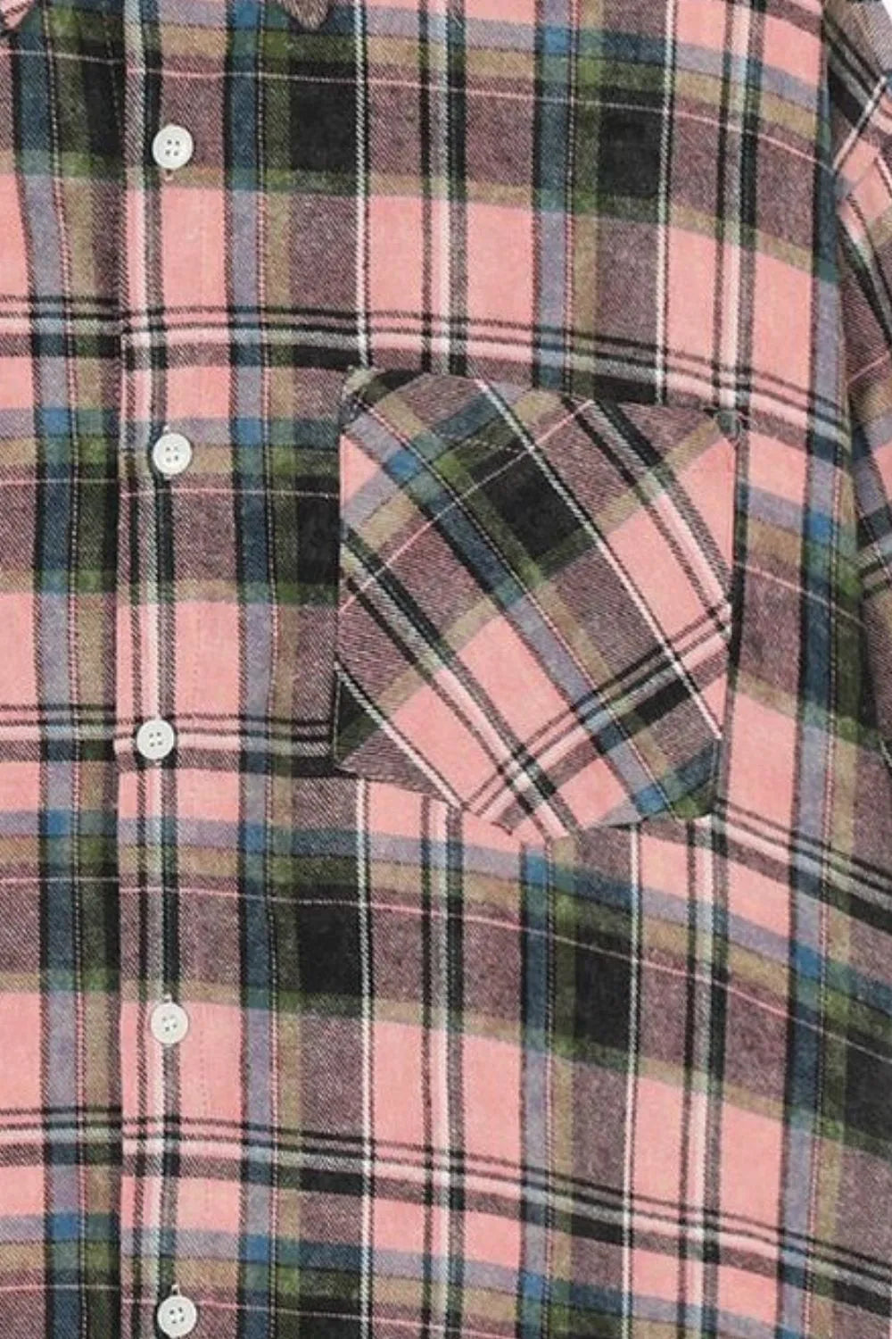 Men's Plaid Oversized Short Sleeve Shirt