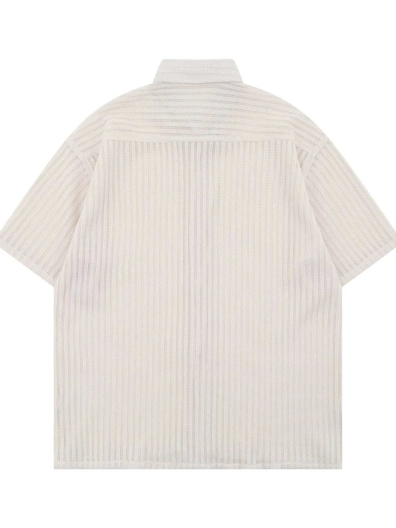 Men's Oversized Short Sleeve Textured Shirt