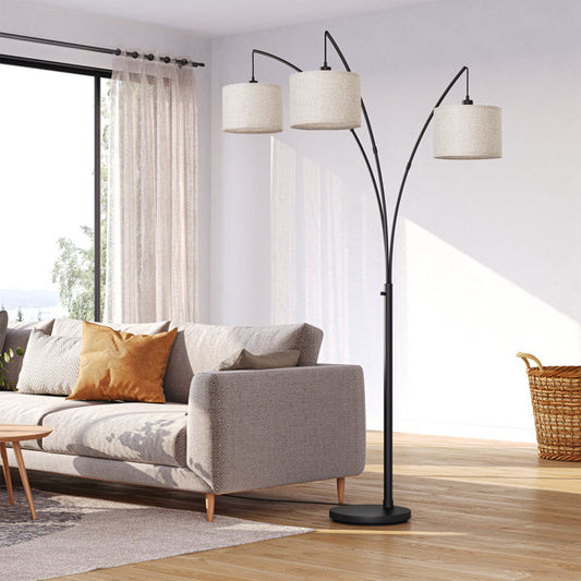 Ebern Designs 83" Arc Tree Floor Lamp with 3‑Way Dimmable Lighting