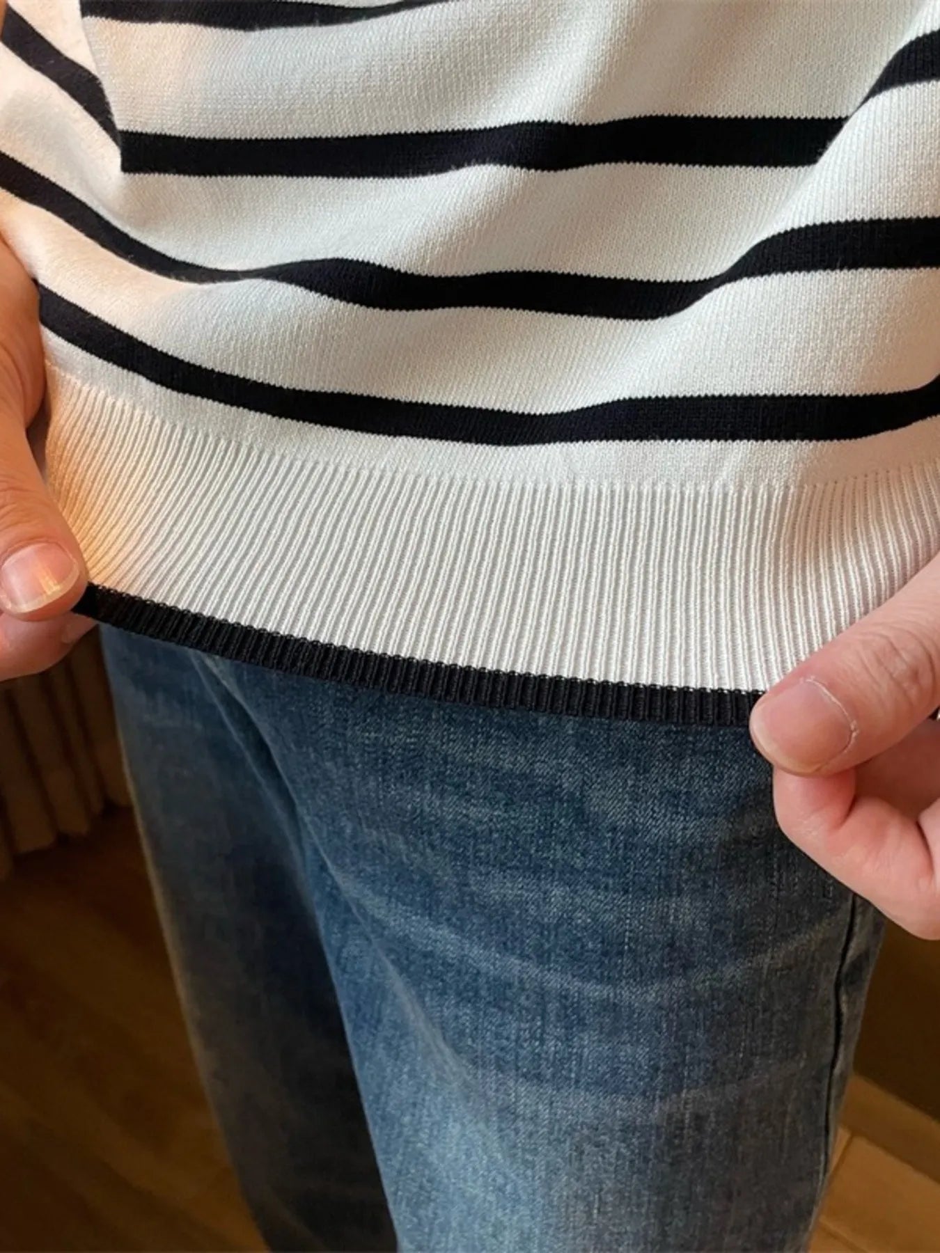Men's Striped T-Shirt with Raglan Sleeves