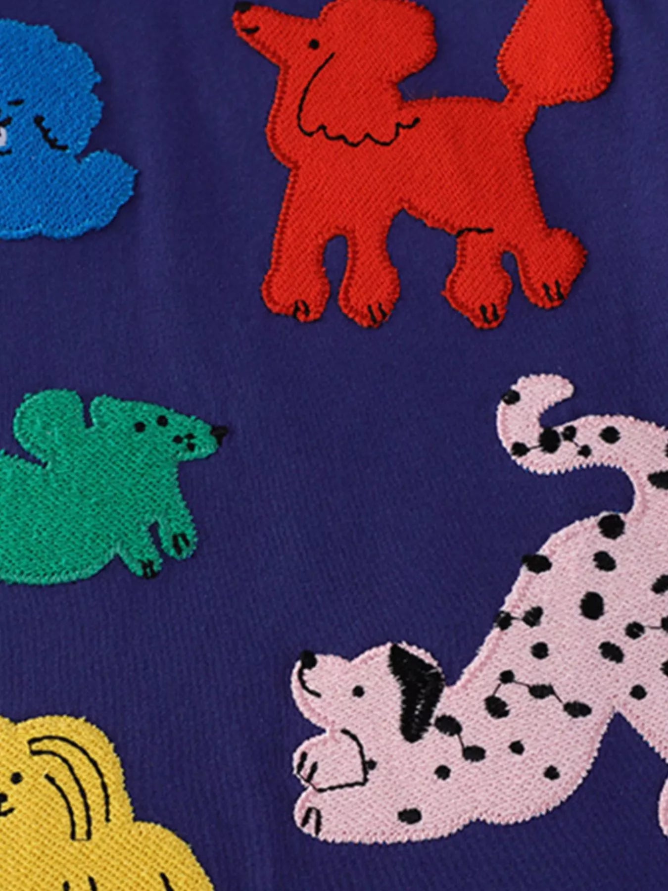 Children's Puppy Patch Round Neck T-Shirt