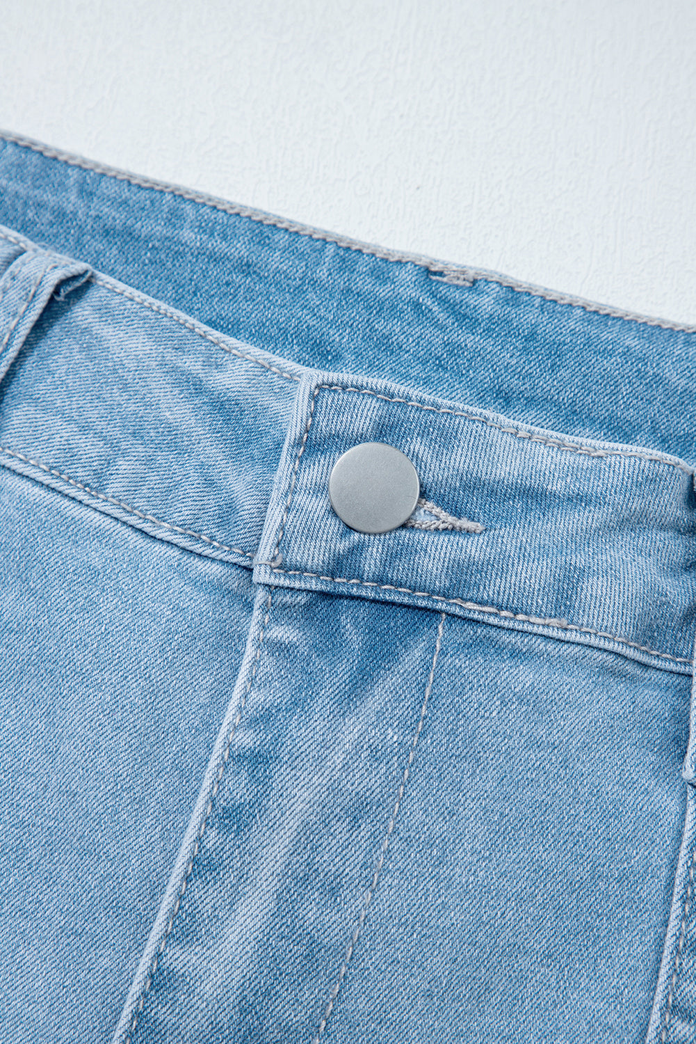 Beau Blue High Rise Relaxed Patch Pocket Jeans