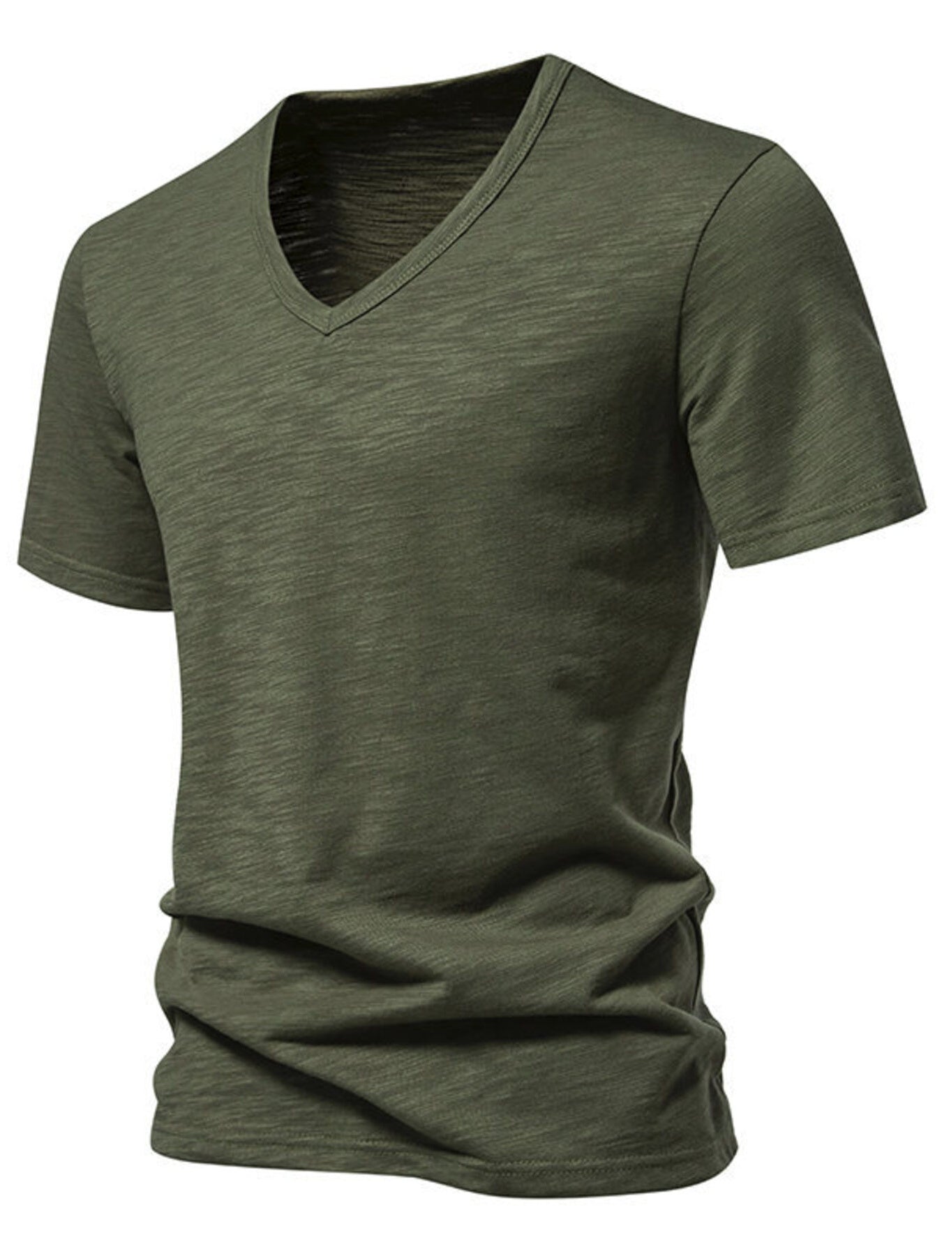 Men's Casual V-Neck Slim Fit T-Shirt