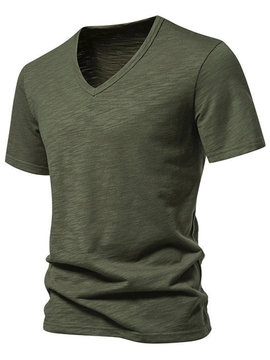 Men's Casual V-Neck Slim Fit T-Shirt