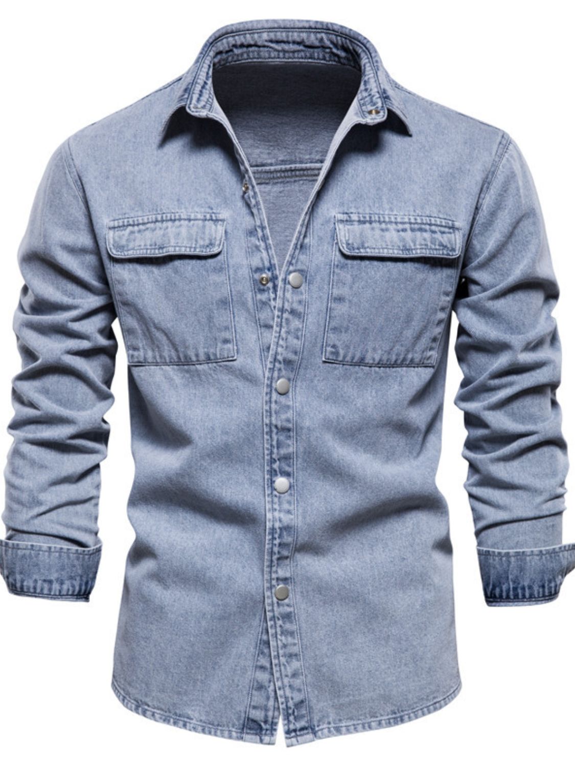 Men's Button Down Chest Pocket Denim Jacket