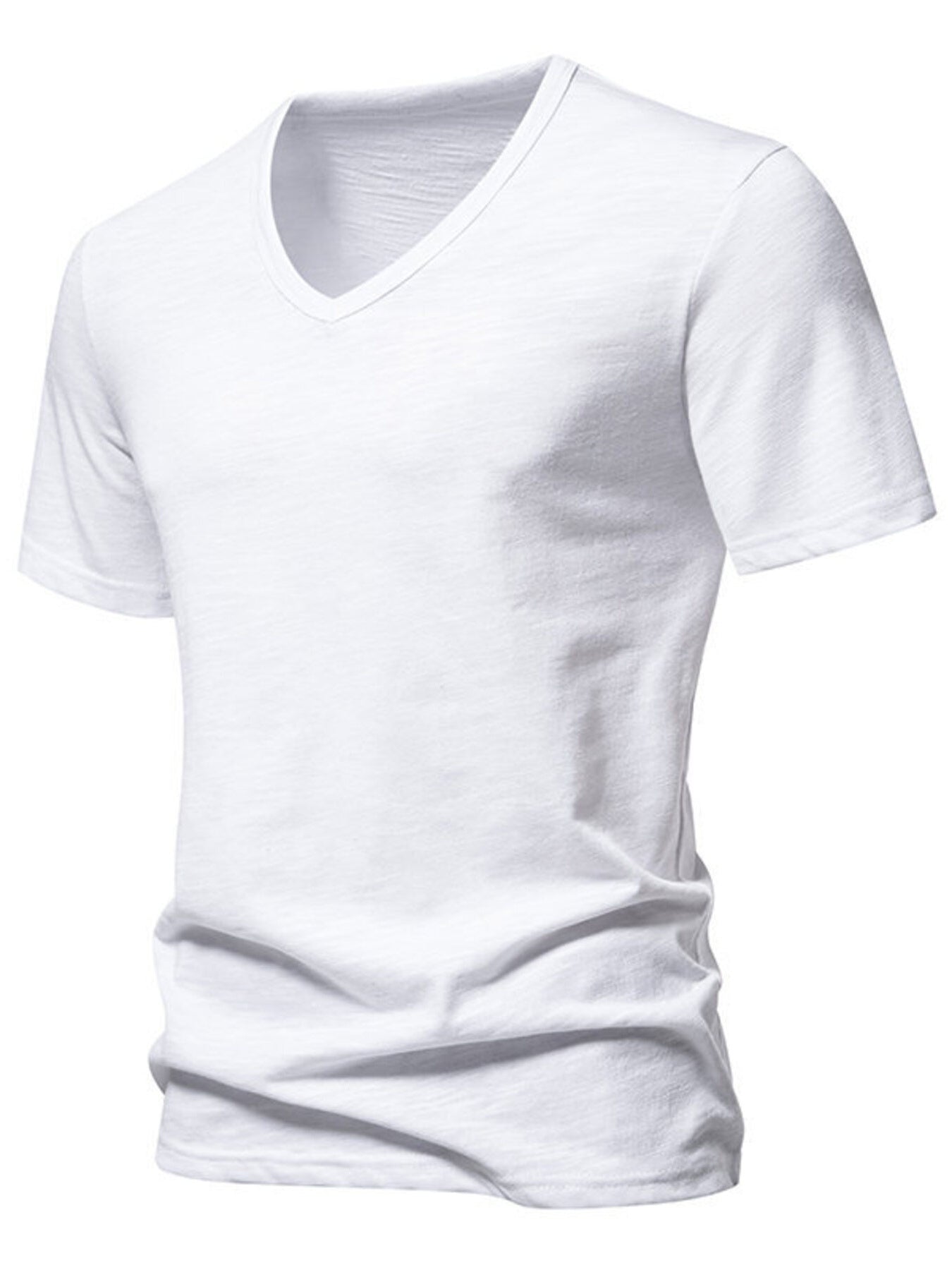 Men's Casual V-Neck Slim Fit T-Shirt