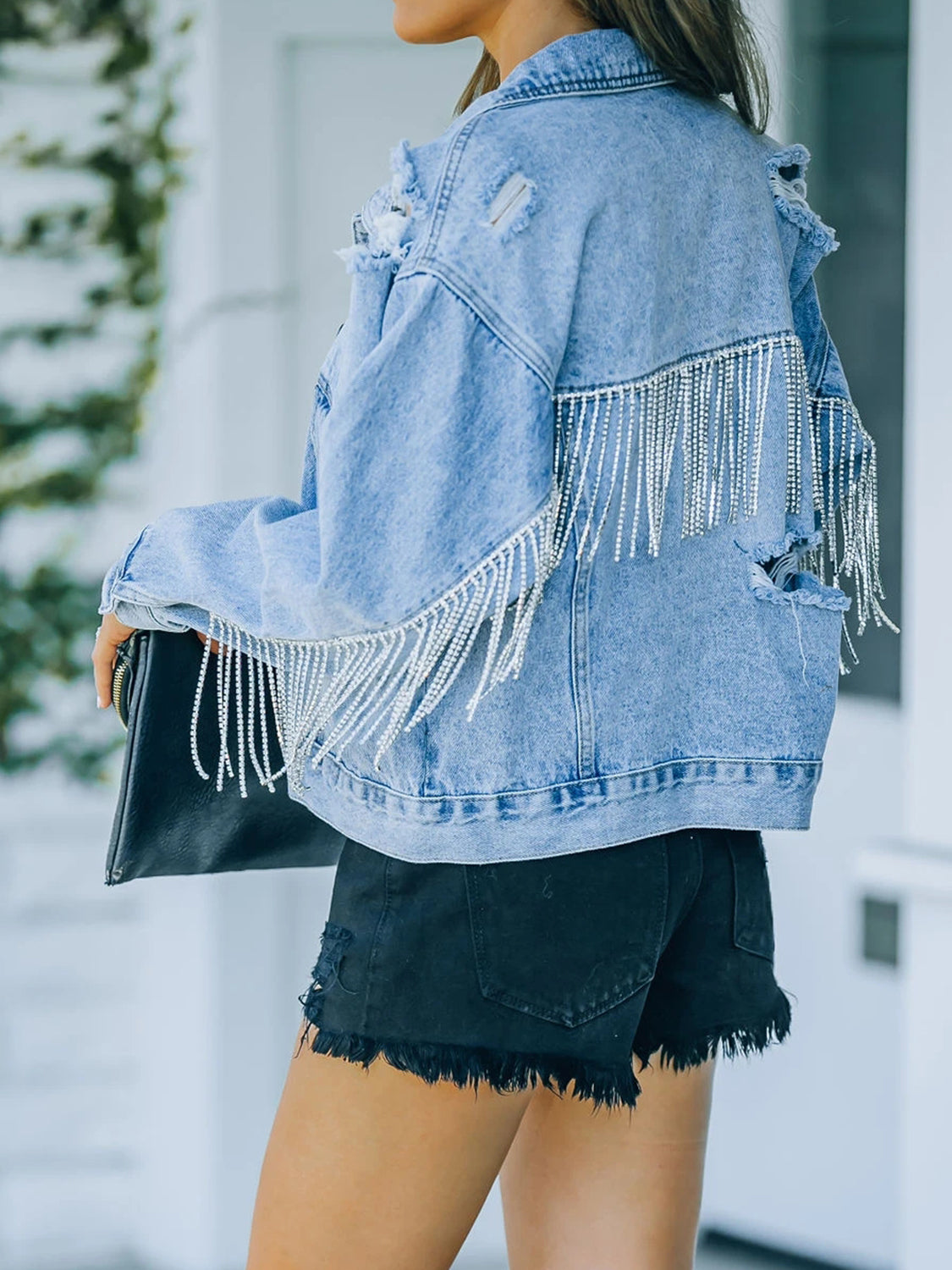 Button Up Denim Jacket with Pockets