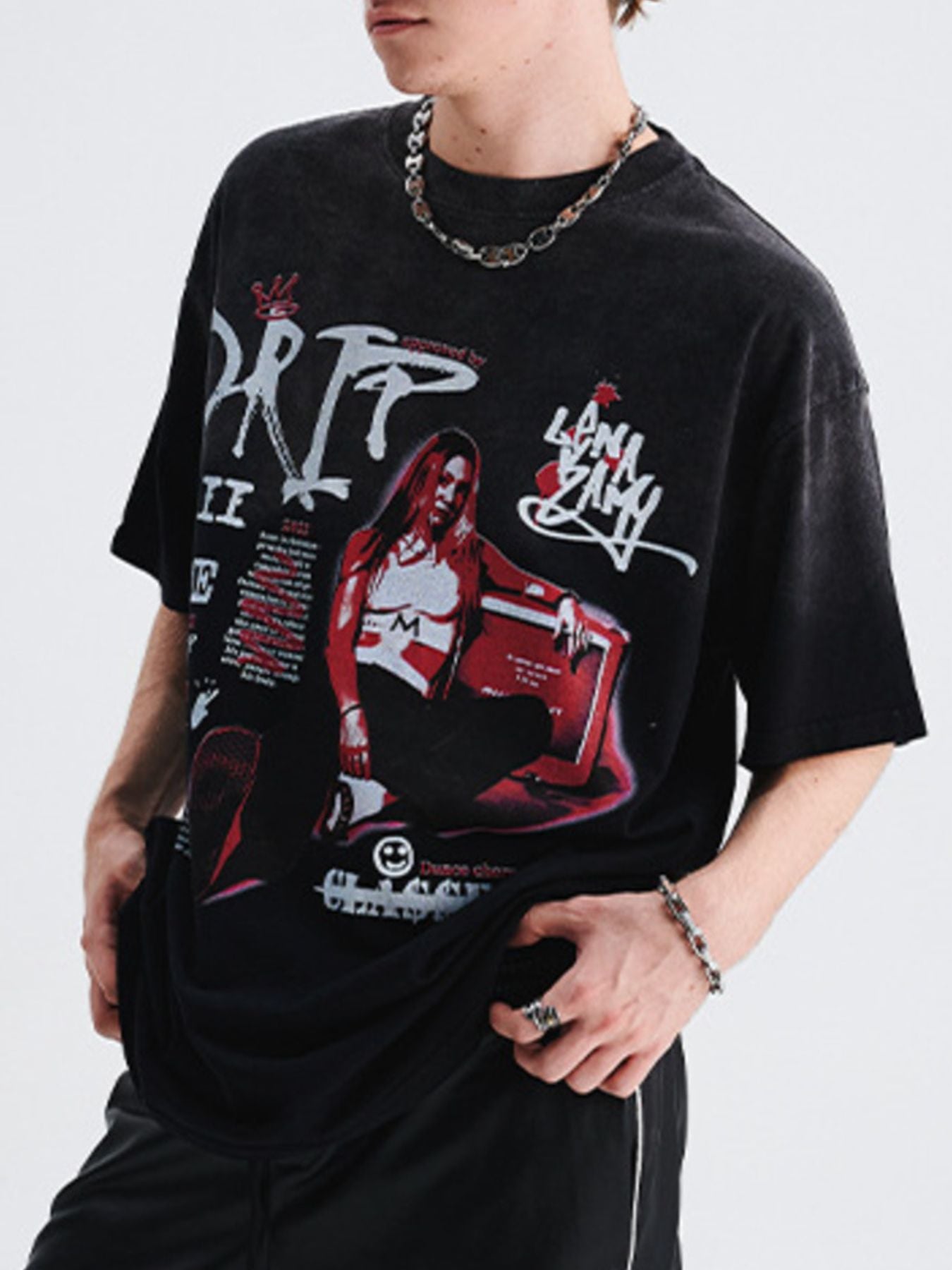 Men's Graphic Short Sleeve Vintage Wash T-Shirt