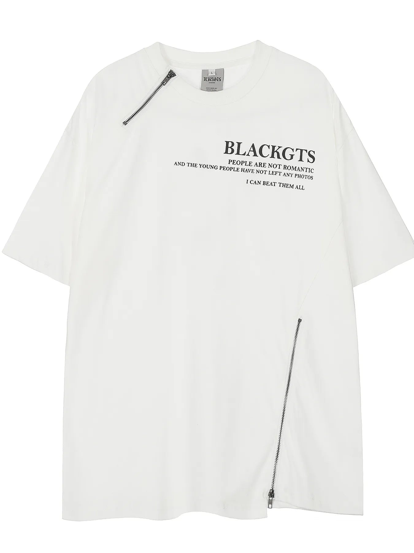 Men's Zip Detail Round Neck T-Shirt