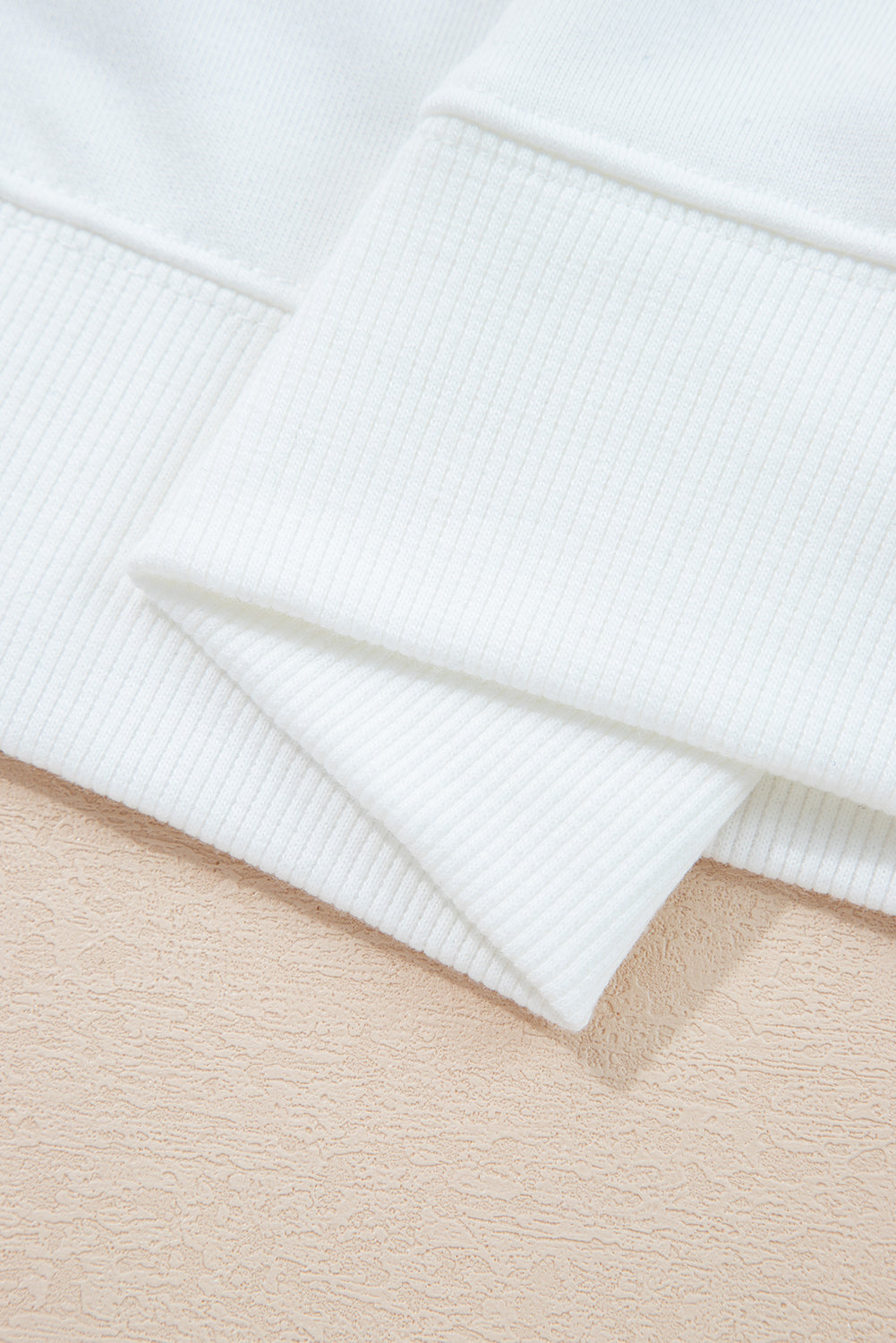  Black Preppy Striped Sleeve Loose Sweatshirt