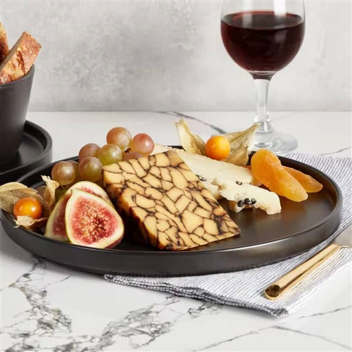 16-Piece Stoneware Dinnerware Set in Matte Black - Service for 4