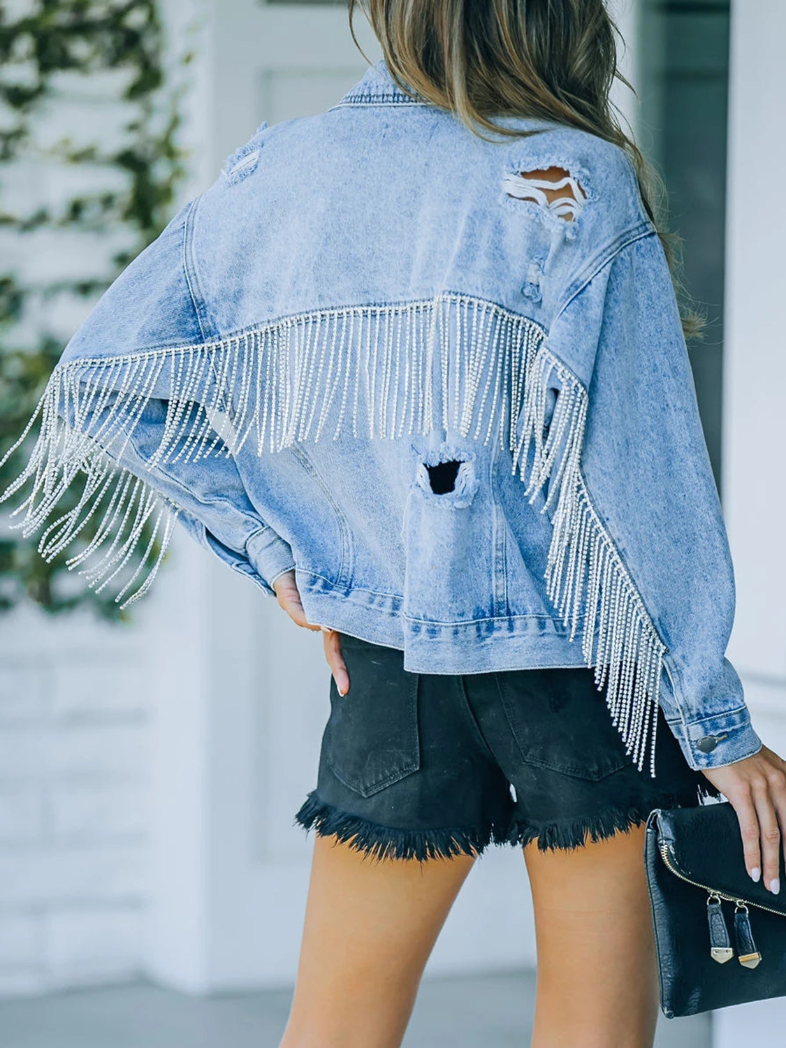 Button Up Denim Jacket with Pockets