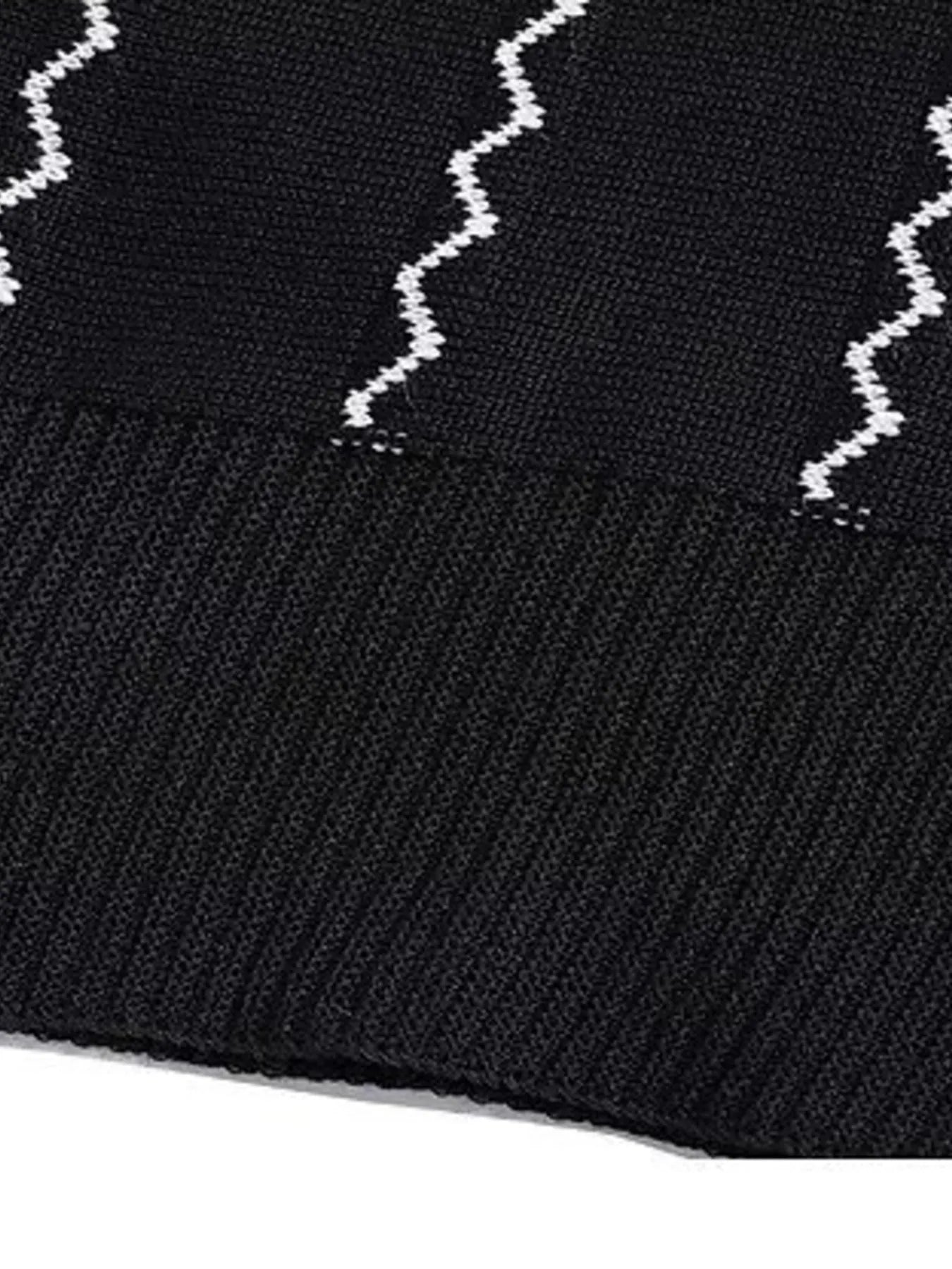 Men's Full Size Zigzag Striped Knit Polo Plus Size