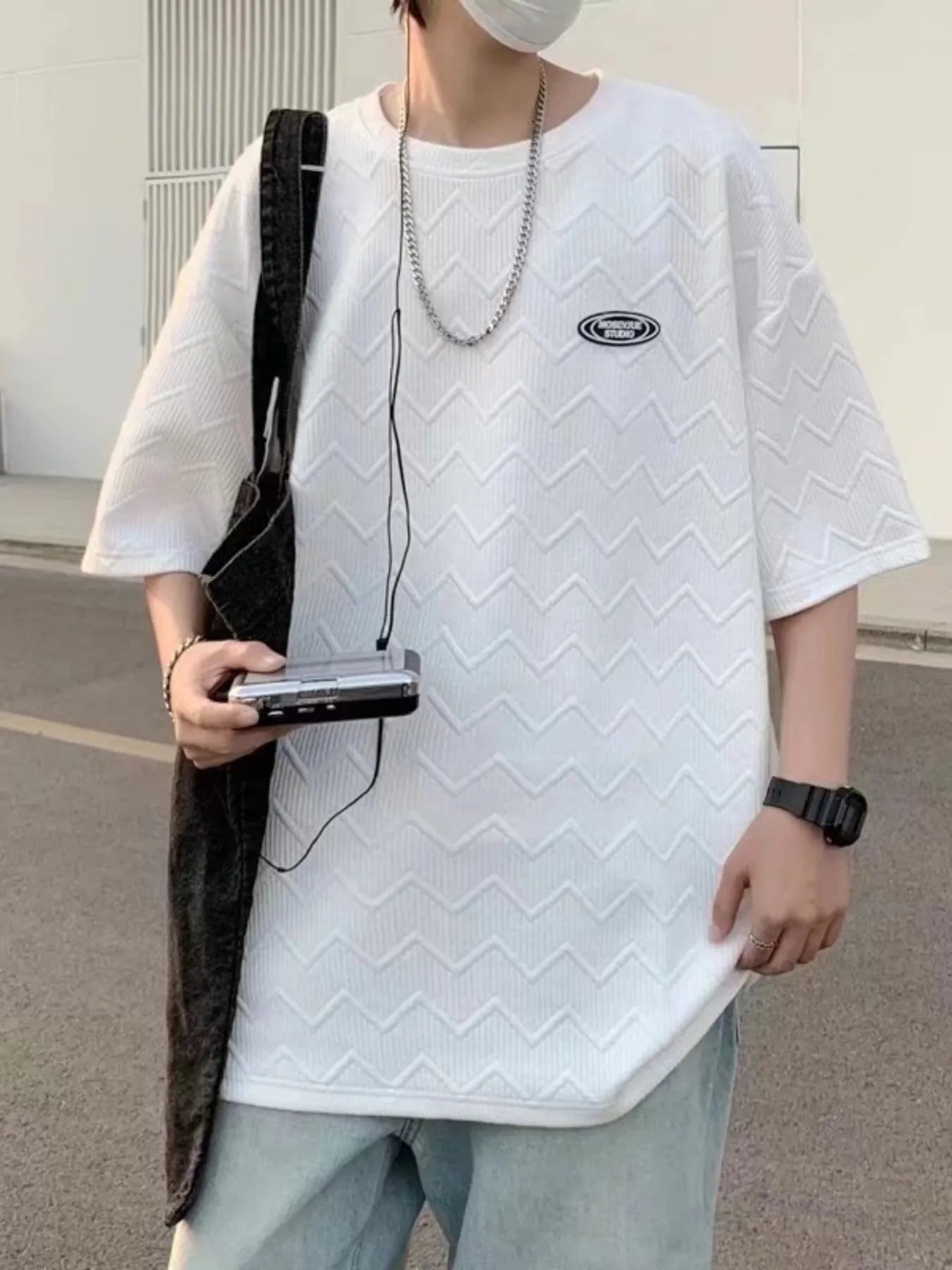 Men's Full Size Round Neck Half Sleeve T-Shirt Plus Size