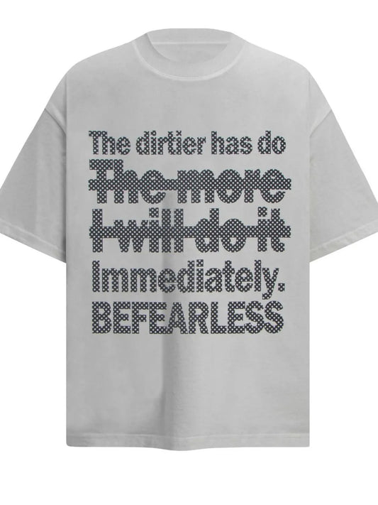 Men's Round Neck Letter Graphic Oversized T-Shirt