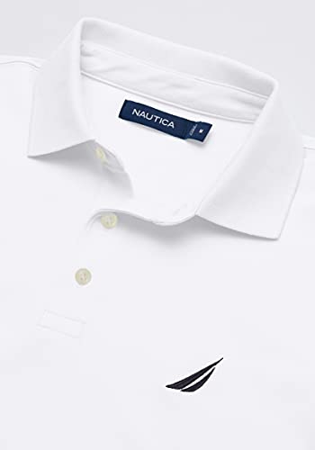 Nautica Men's Short Sleeve Solid Stretch Cotton Pique Polo Shirt, Pale Coral, X-Large