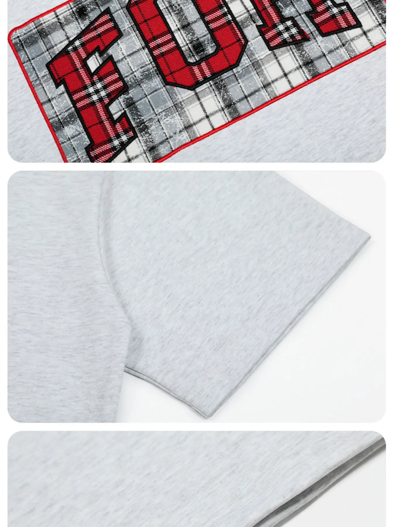 Men's Plaid Letter Round Neck T-Shirt