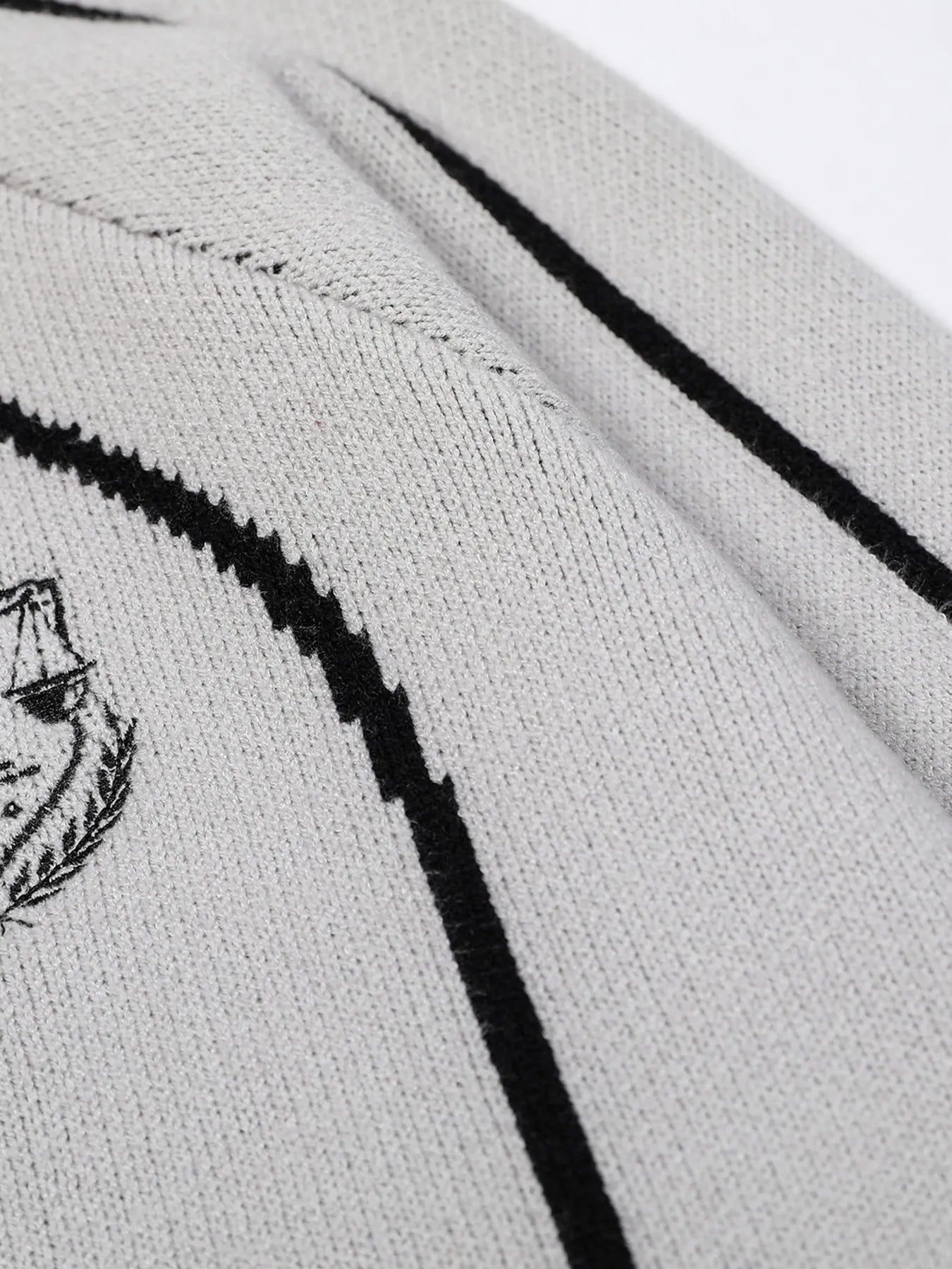 Men's Zip-Up Cardigan with Accent Stripes