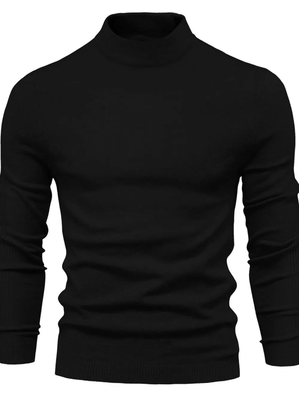 Men's Mock Neck Long Sleeve Sweater