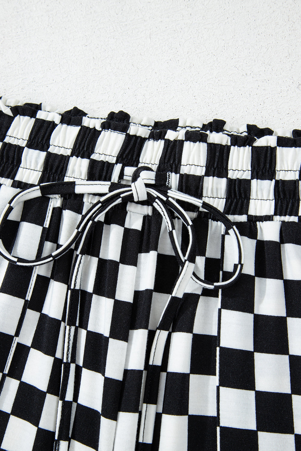 Beige Checkered Print Long Sleeve Loose Fit Pajama Set 