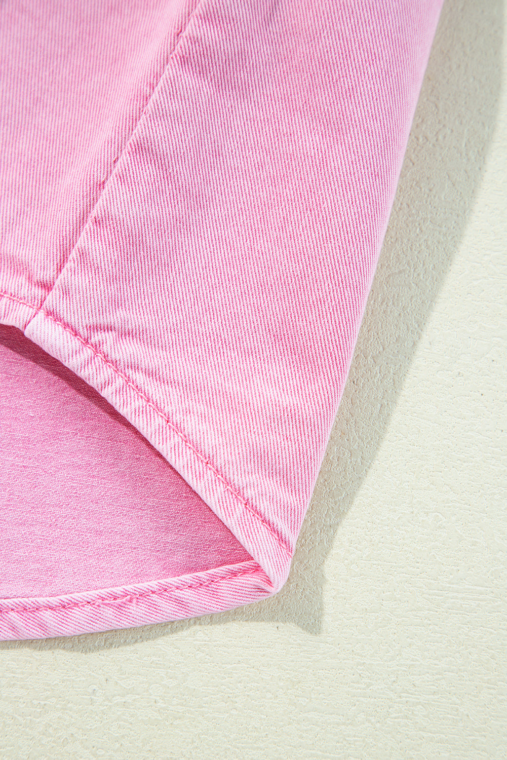 Orchid Petal Double Chest Pocket Denim Shirt Dress