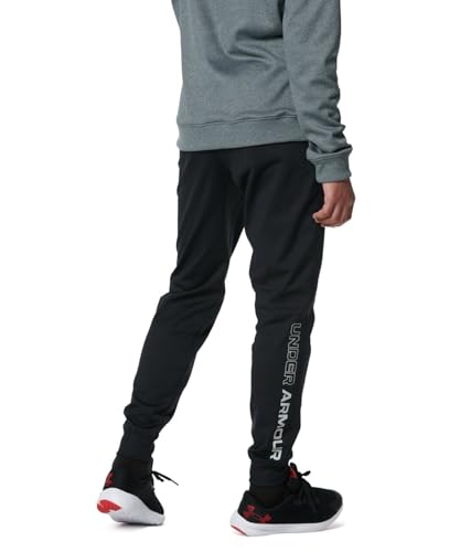 Under Armour Boys Brawler 2.0 Tapered Pants , Black (001)/White , Large