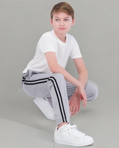 Real Essentials 3 Pack: Boys' Tricot Open Bottom Fleece-Lined Sweatpants.