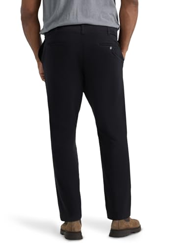 Lee Men's Big & Tall Extreme Motion Flat Front Relaxed Taper Pant Khaki 52W x 30L