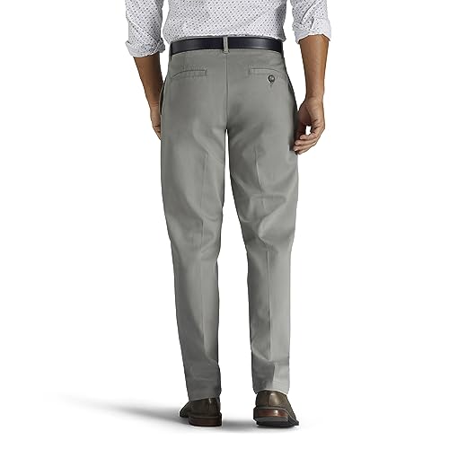 Lee Men's Big & Tall Extreme Motion Flat Front Relaxed Taper Pant Khaki 52W x 30L