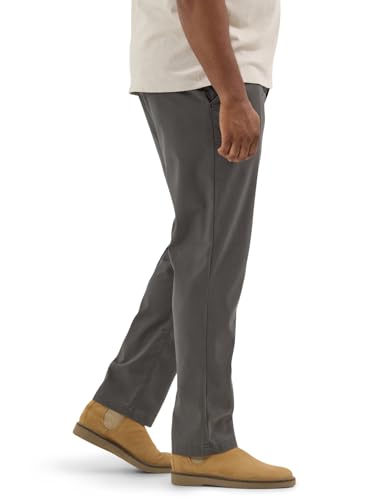 Lee Men's Big & Tall Extreme Motion Flat Front Relaxed Taper Pant Khaki 52W x 30L