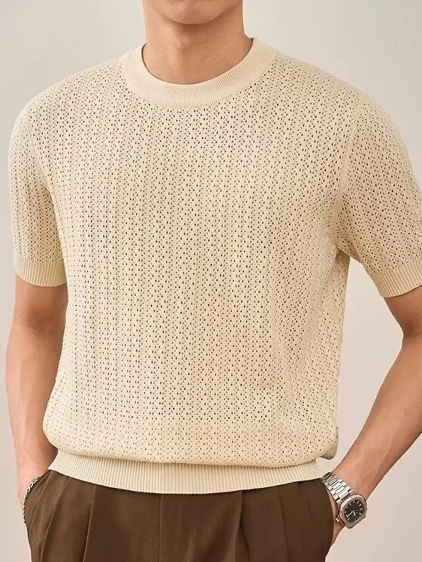 Men's Full Size Breathable Short Sleeve T-Shirt Plus Size