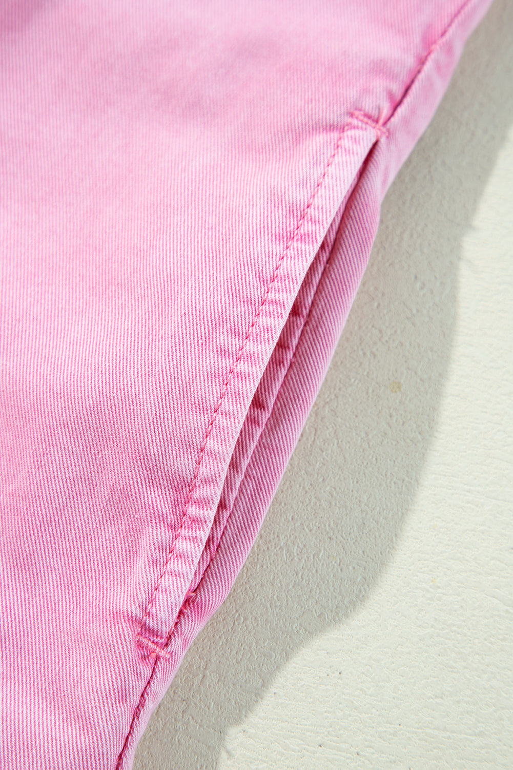 Orchid Petal Double Chest Pocket Denim Shirt Dress