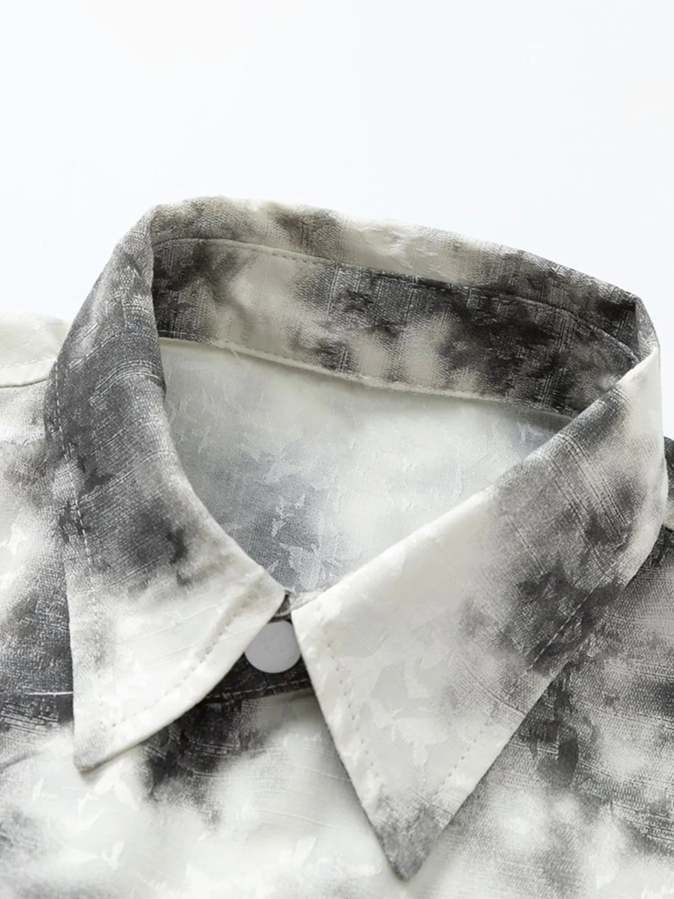 Men's Tie-Dye Print Short Sleeve Shirt