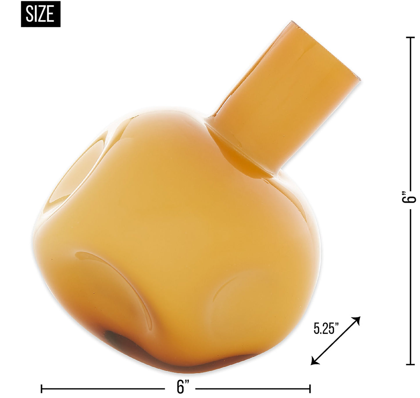 Yellow Abstract Glass Vase – Modern Home Décor Accent