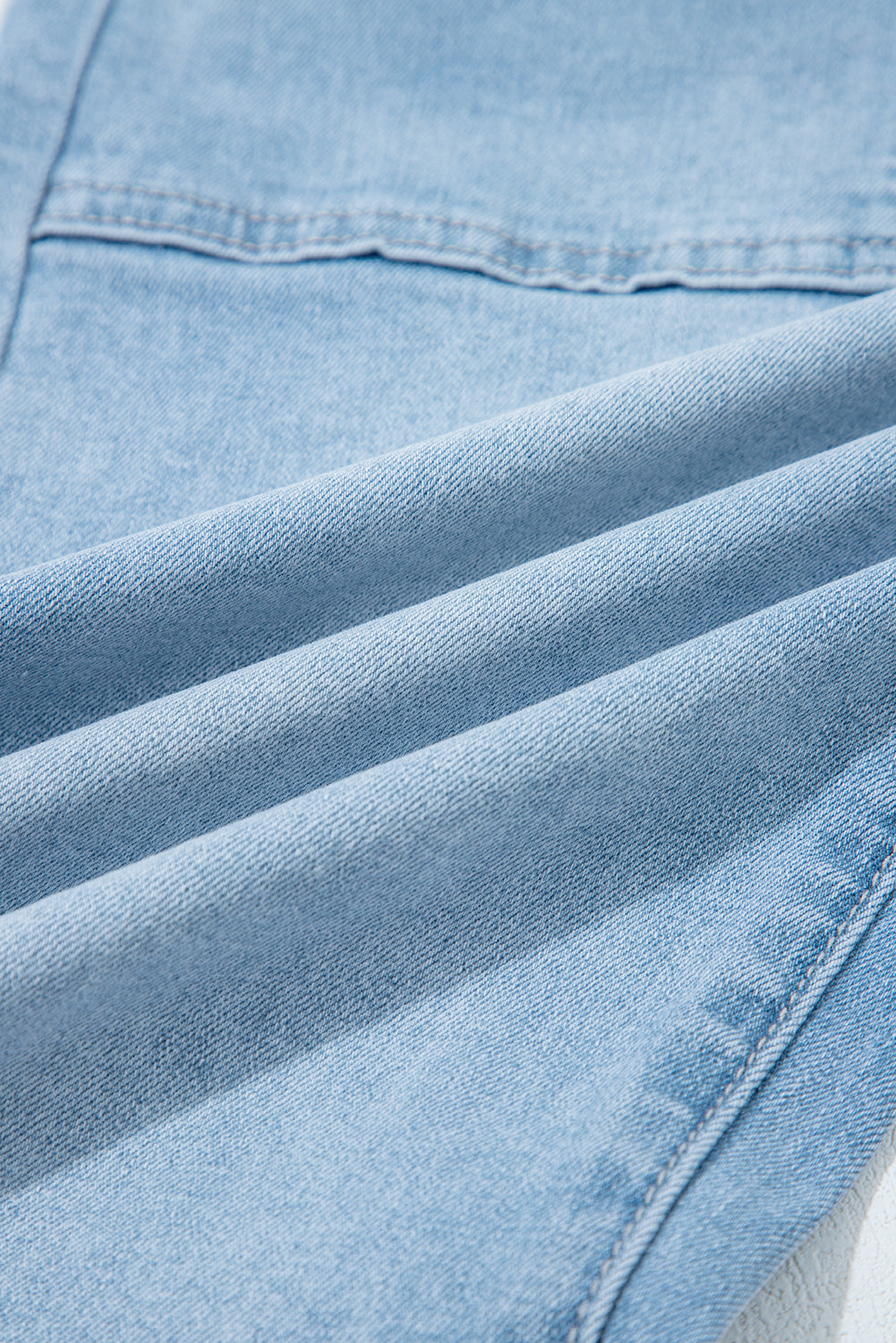 Beau Blue High Rise Relaxed Patch Pocket Jeans