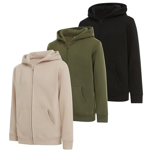 PURE CHAMP Boys 3‑Pack Fleece Hoodie, Pullover & Zip‑Up